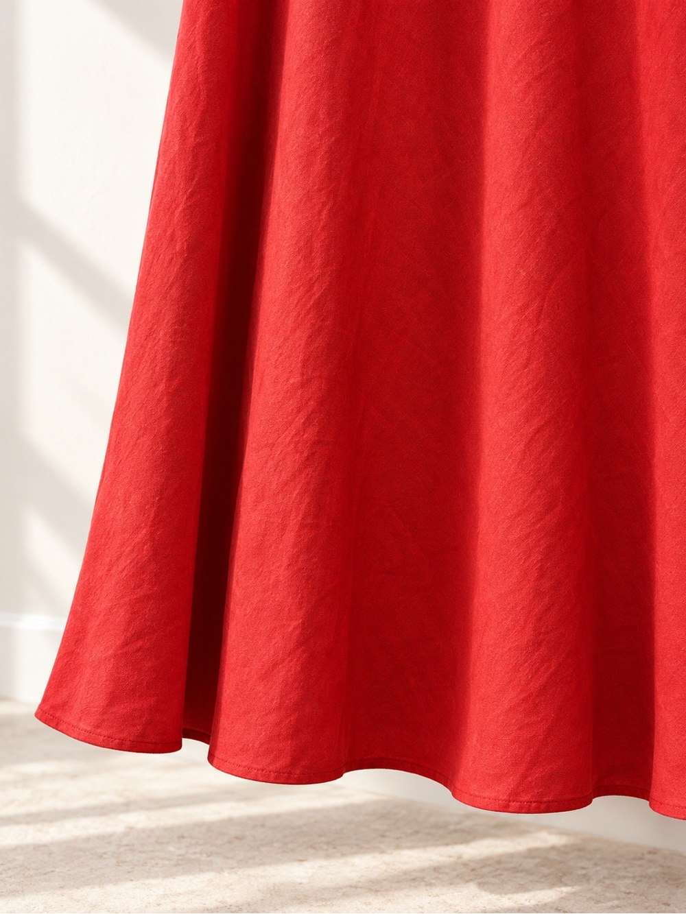 Reformation Red Flowing Maxi Skirt - Picture 3 of 8